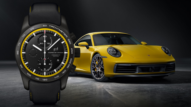 Porsche and timepieces yellow